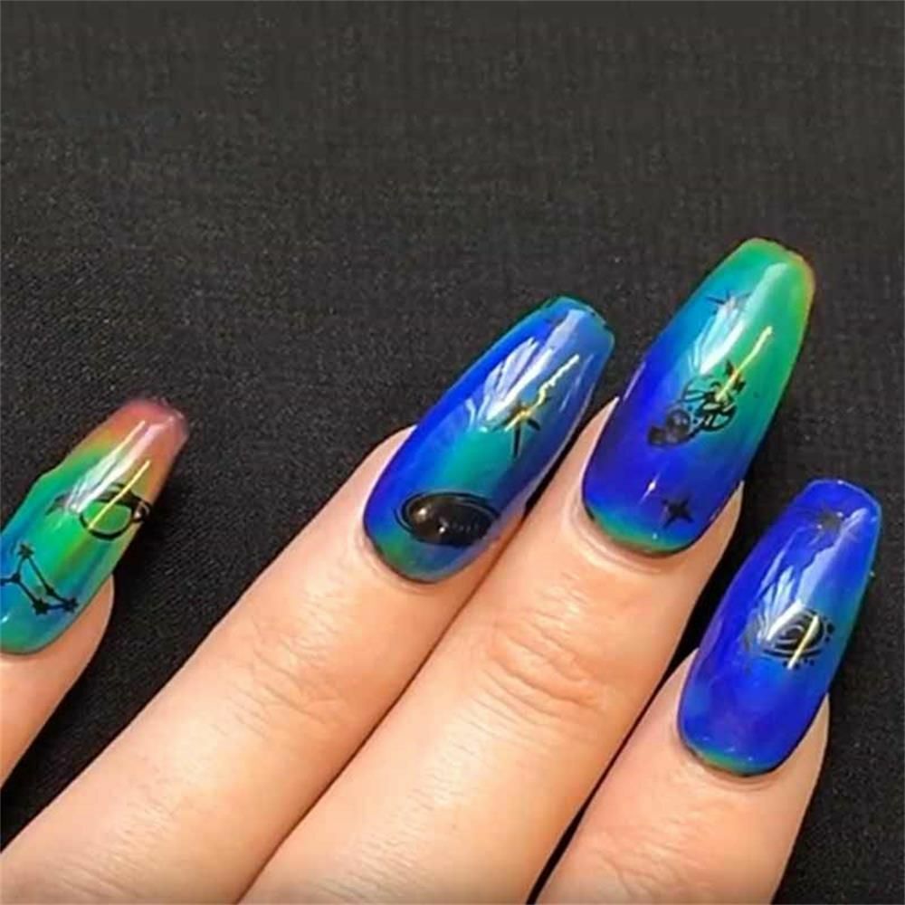 Change Thermochromic Liquid Solar Nail UV Mood Ring Liquid Crystal Nail Polish