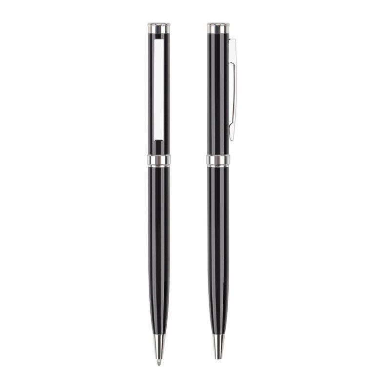 Portable Metal Rotatable Ballpoint Pen Write Smoothly for Students Stationery 2X