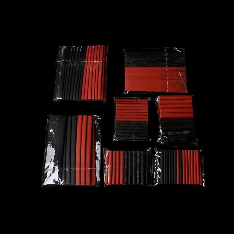 127 Pcs 2:1 Polyolefin Heat Shrink Tubing Cable Tube Sleeving Kit Wrap Wire Set