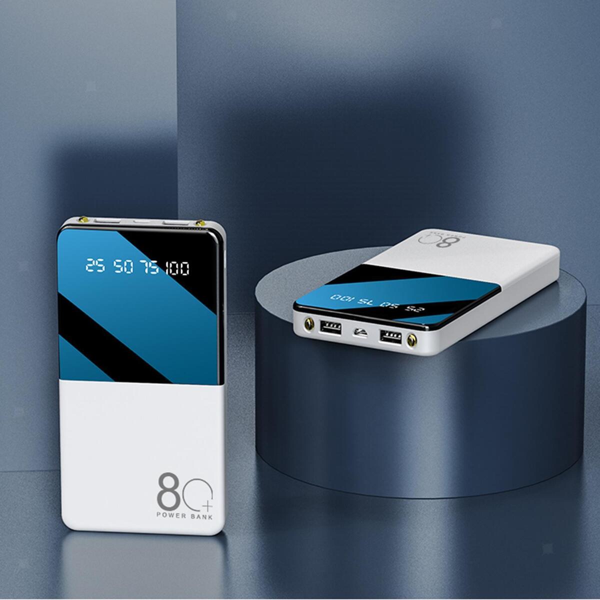 Power Bank High Capacity Flashlight External Battery 10W Dual USB Backup Fast