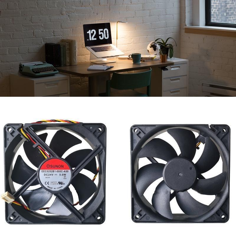 24V DC Brushless High Speed Cooling Fan 12x12x2.5cm 2Pin 2 wire Connector Cooler