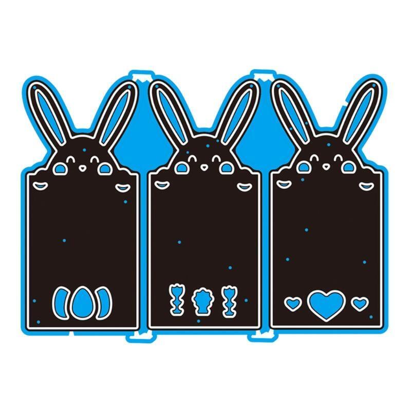Three Rabbits Embossing Stencil DIY Printing Steel Mould for Scrapbook Album