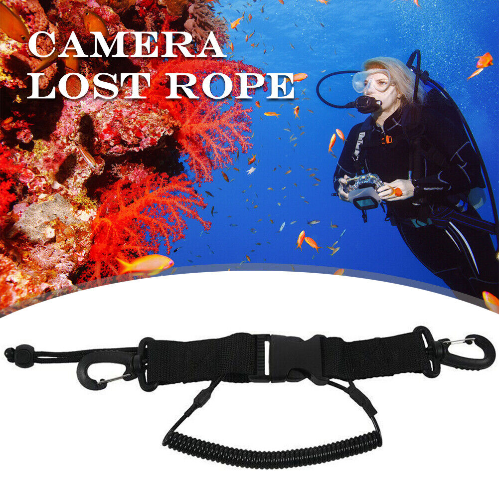 Scuba Diving Camera Anti-lost Spring Coil Lanyard Underwater Spiral Rope