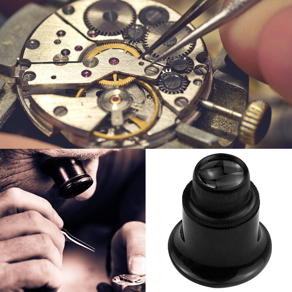 Watchmakers 20x Watch Magnifier Jewelry Glass Clearly Magnifying Eye Loupe