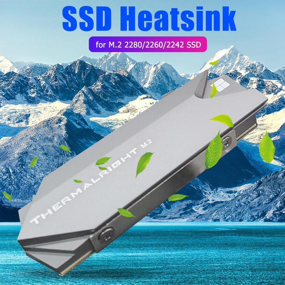 Aluminum Alloy M.2 SSD Cooler Heatsink Heat Thermal Pad for 2280/2260/2242
