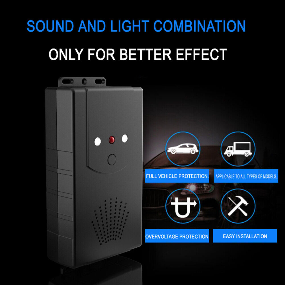Car Ultrasonic Mouse Rat Mice Repeller 3 Modes Electronic Rodent Deterrent