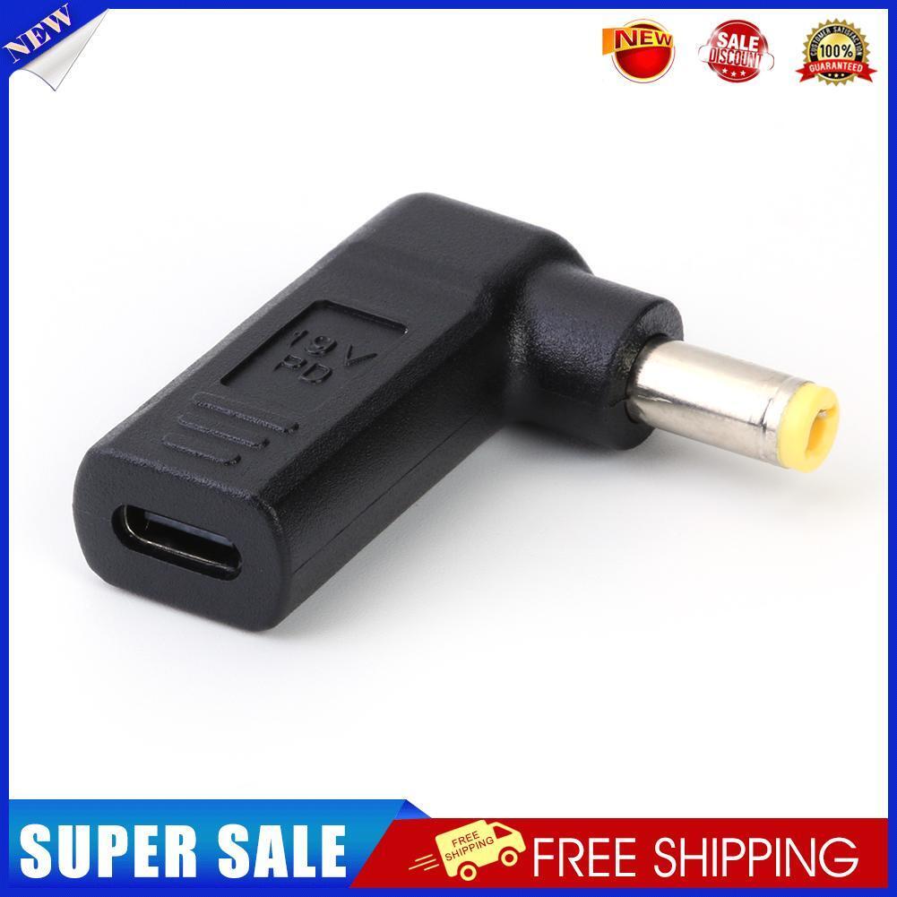 90 Degree USB3.1 USB-C Type-C Female to 5.5x2.5mm DC Male Plug Adapter