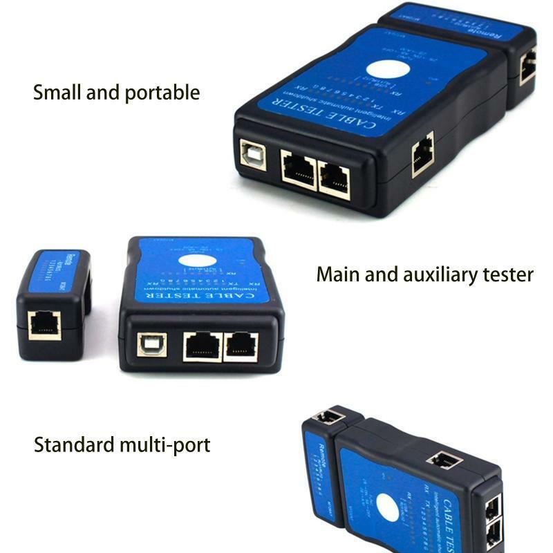Multifunctional RJ45 Cable Testers Fast Testing without Wait Sturdy Cable Tester