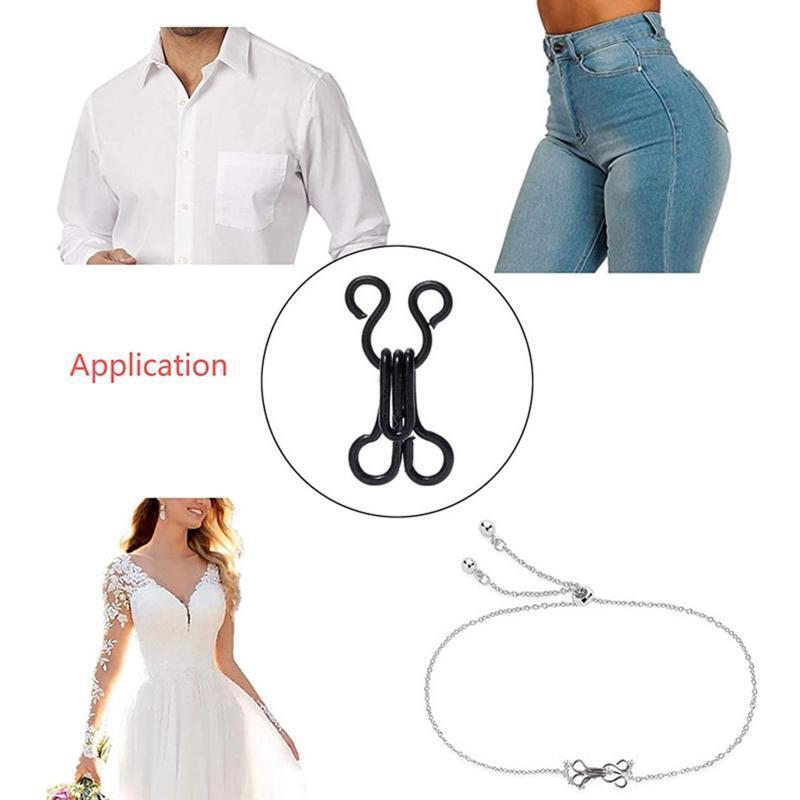 120 Sets Sewing Hooks & Eyes Closure for Bra Clothing Trousers Skirt Dress Pants