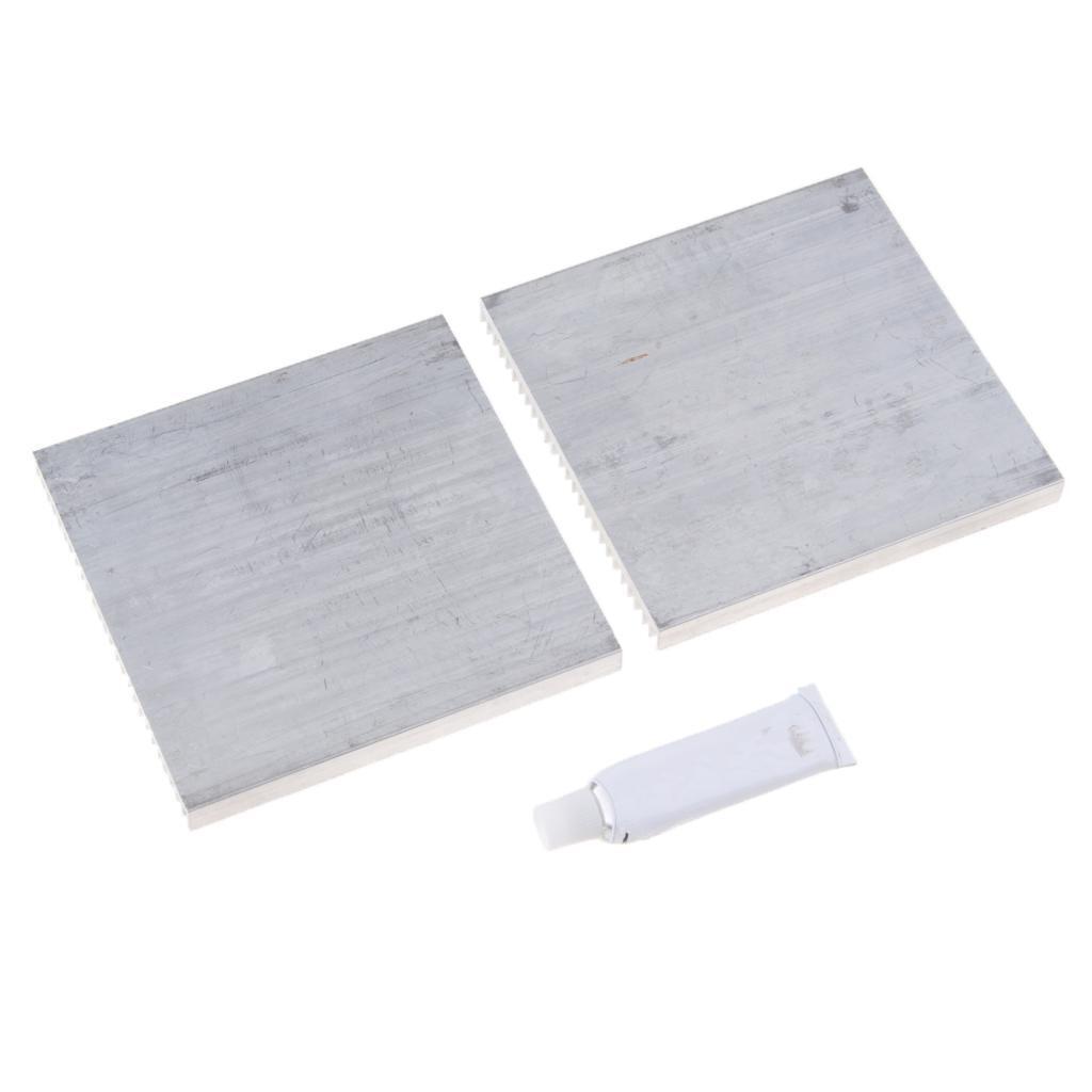 Prettyia     2Pcs     Aluminium     Heatsink     Cooling           80  *  7  *