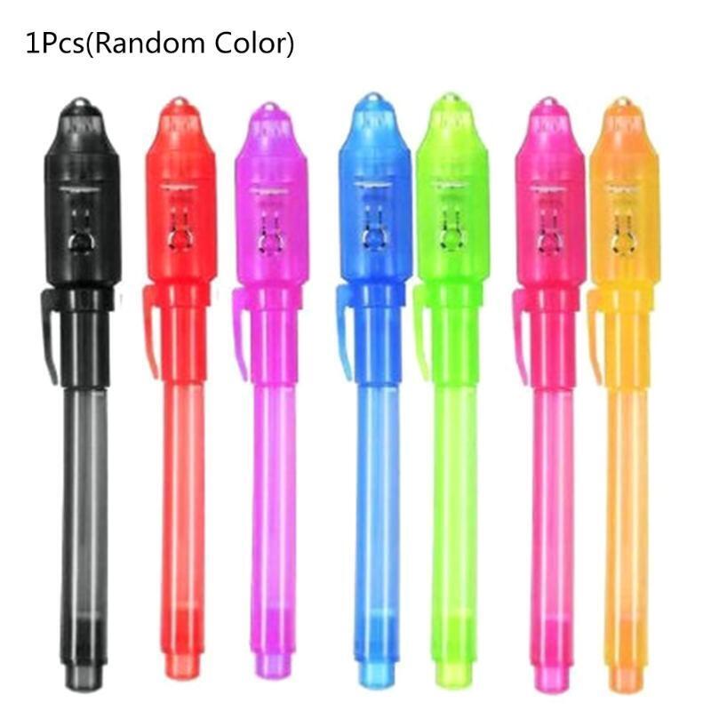 Colorful Invisible Ink Pen Magical Ink Pen with UV Light Xmas Gift Bags Filler