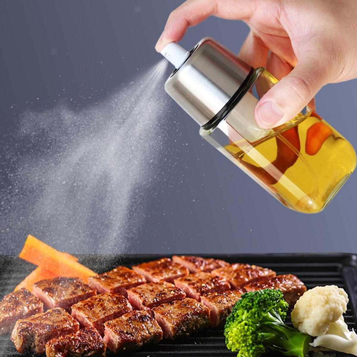 200ml Olive Oil Sprayer with Lid Spray Bottle for Frying Grilling Cooking