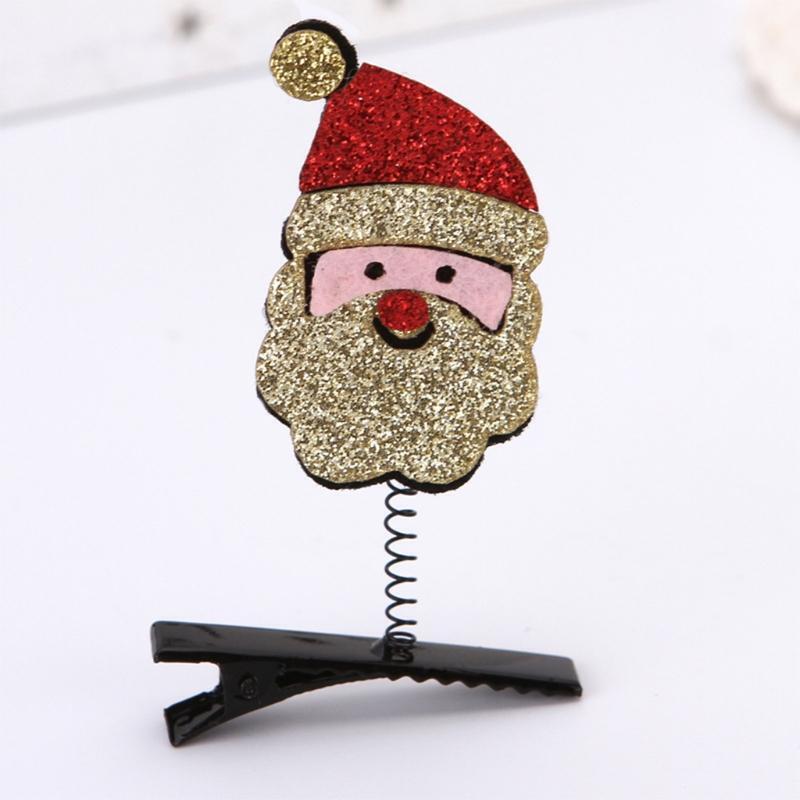 Christmas Gift Hair Clips Santa Claus Hat Hair Barrette Trendy Ponytail Decor