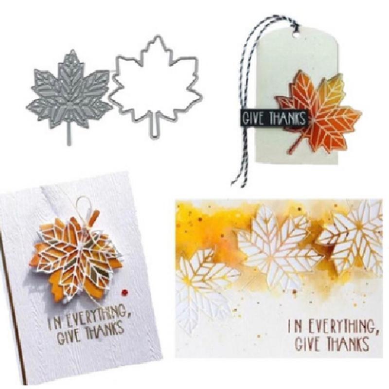 Maple Leaf Cutting Dies Stencil Scrapbooking DIY Album Stamp Paper Card