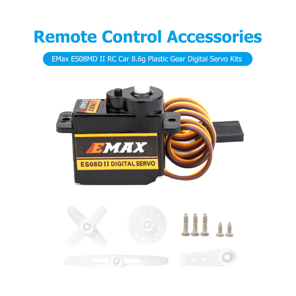 EMax ES08MD II RC Car 8.6g Plastic Gear Digital Servo Kits for Axial SCX24