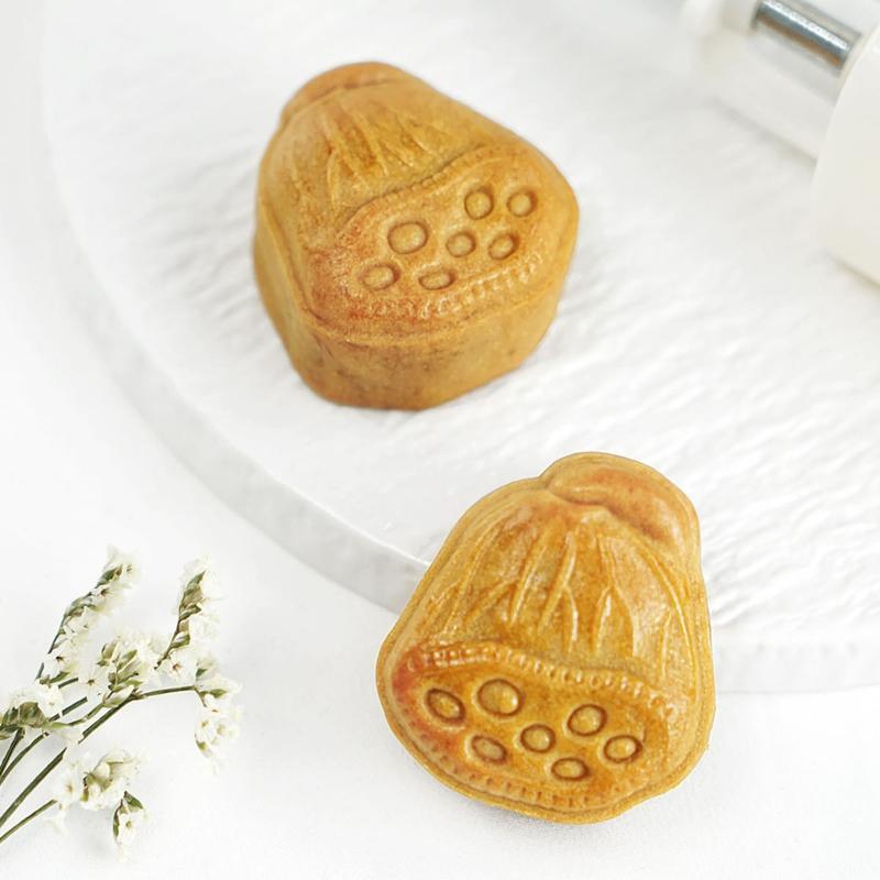 50g Mooncake Stamps Fruits Shaped Mooncake Molds Festival DIY Hand Press Gadgets