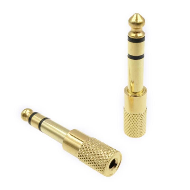10Pcs3.5mm Female to 6.5mm Male Adapter Headphone Amplifier Microphone Connector