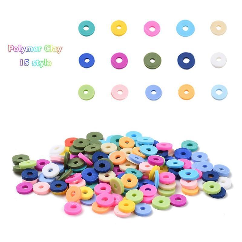 Bracelets Beads Set Clay Beads Flat Bead Charms Set DIY Jewelry Making Kit