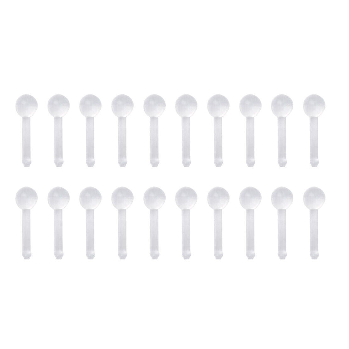 20X Clear Nose Ear Stud Retainers 2mm Ball Bioflex Pin Body Piercing Silicone Li