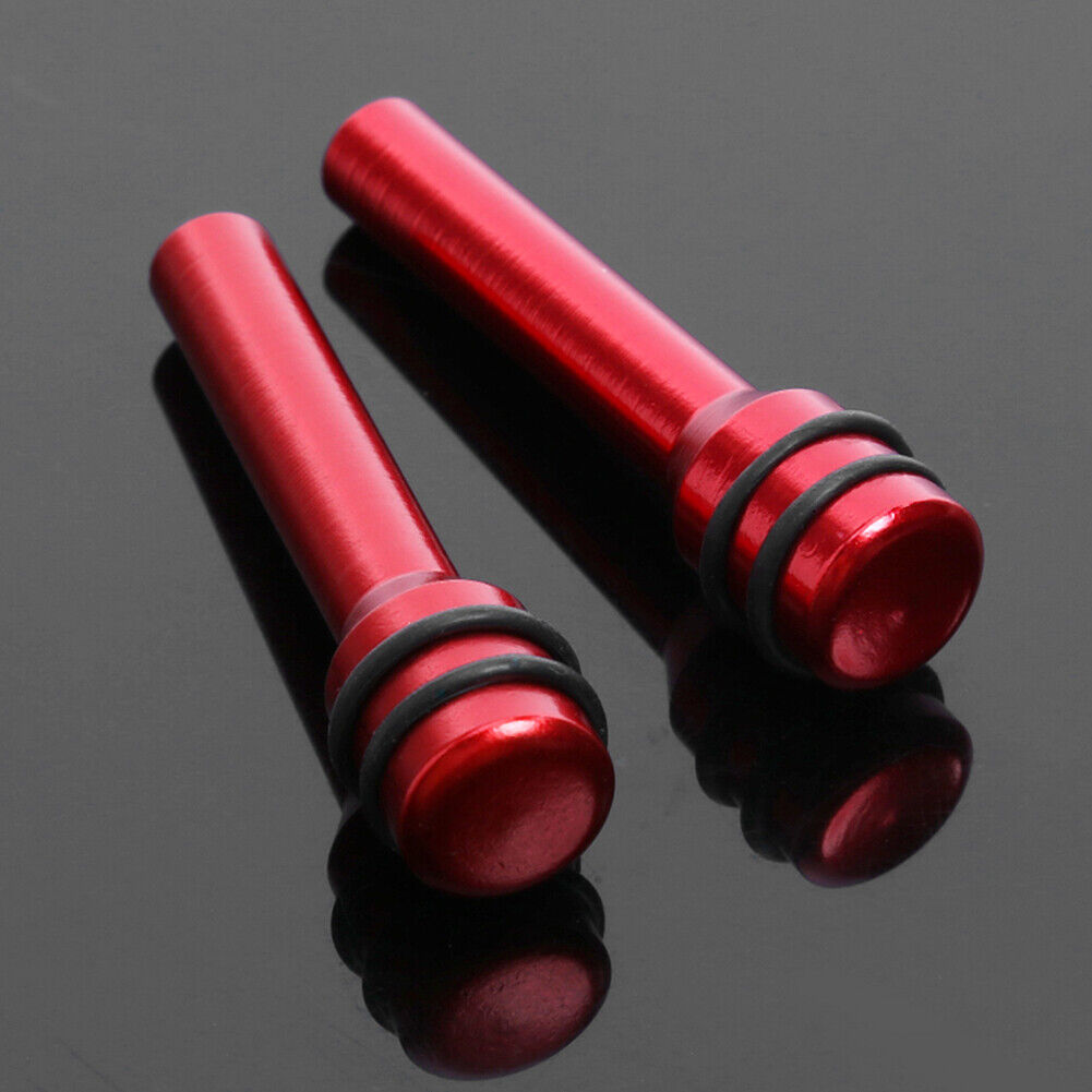 Universal Car Door Lock Knob Aluminum Alloy Door Lock Knob 2 inch (Red)