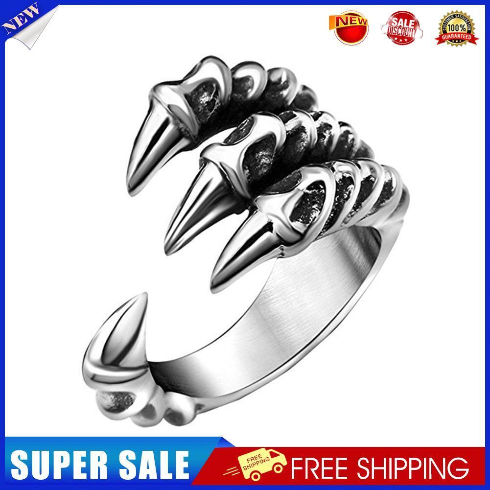 Open Adjustable Men Street Dragon Alloy Claw Finger Rings Jewelry Gifts