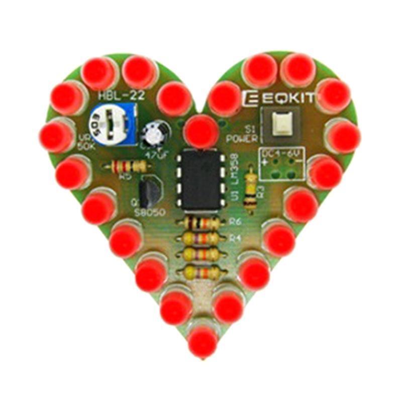 HBL-22  Heart Shape Breathing Lamp Kits 50.7x50.7mm Size Creative Gifts