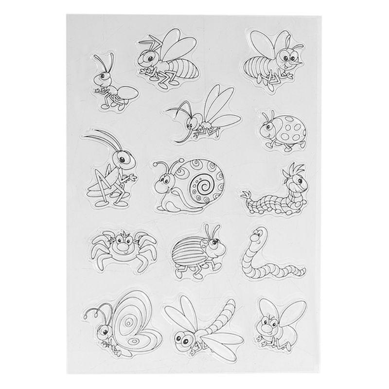 Small Insect Animal Silicone Clear Stamp Cute Animal Seal Transparent Stamper