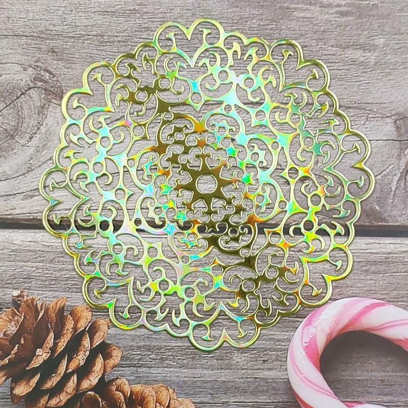 4Inch Metal Hollow Mandala Flower Cutting Dies Stencil DIY Scrapbooking Template