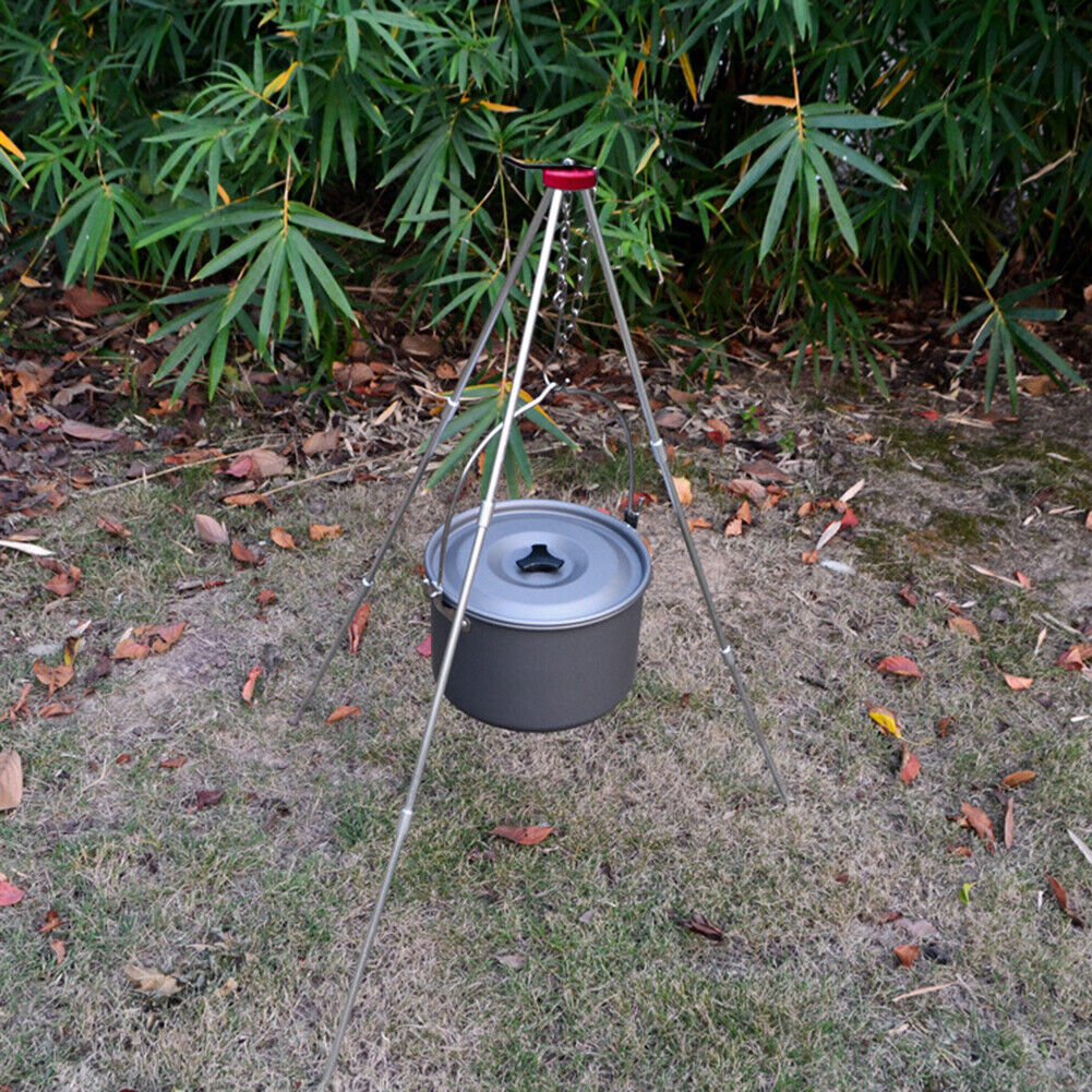 Picnic Cooking Pot Rack Hook Holder Outdoor Camping Stove Campfire Tripod