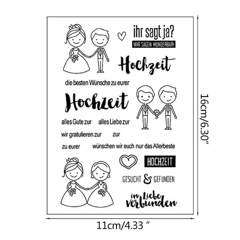 Hochzeit Wedding DIY Silicone Clear Stamp Cling Seal Scrapbook Embossing Album