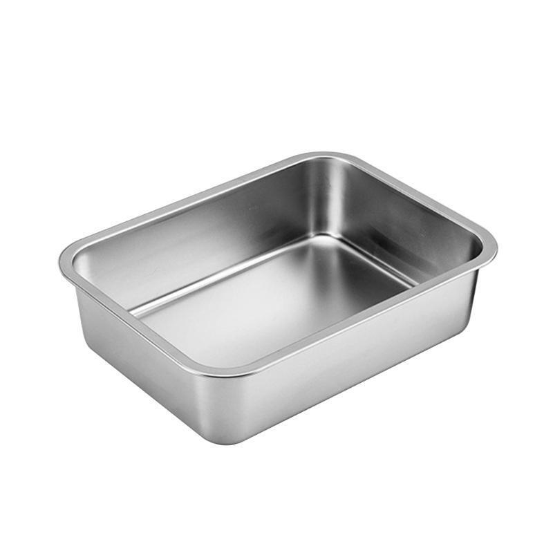 Smooth Surface Metal Pan High Quality Stainless Steel Litter Box Thickening Gift