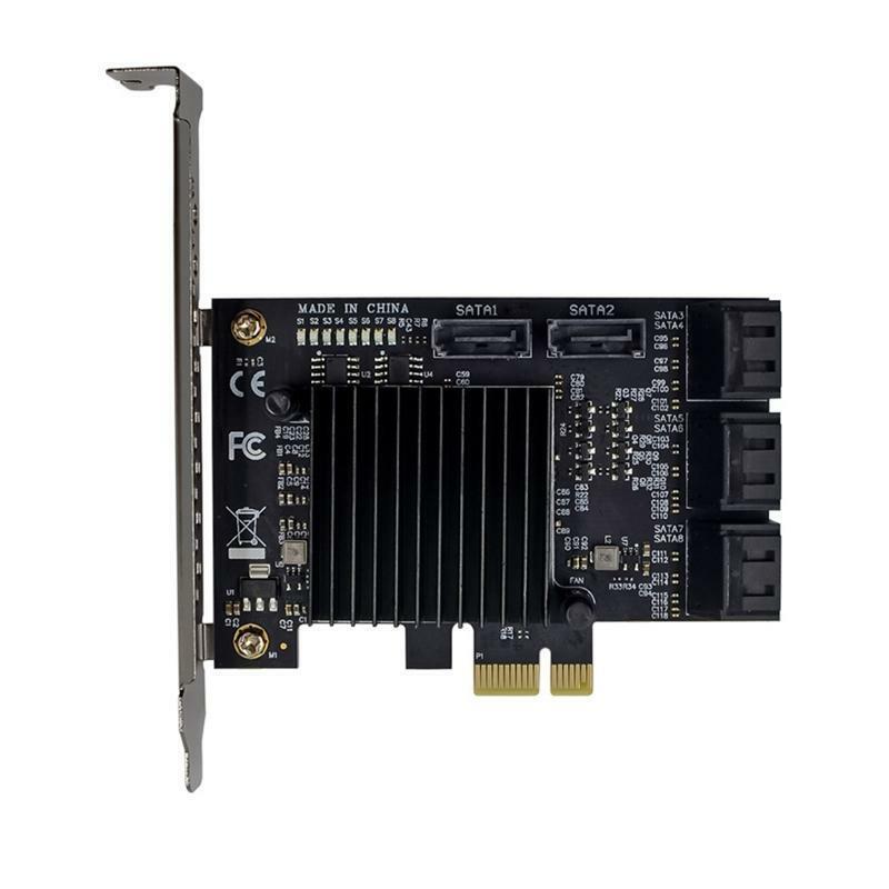 88SE9215 Chip 8 Ports -SATA 3.0 to PCIe Expansion Card PCI Express -SATA Adapter