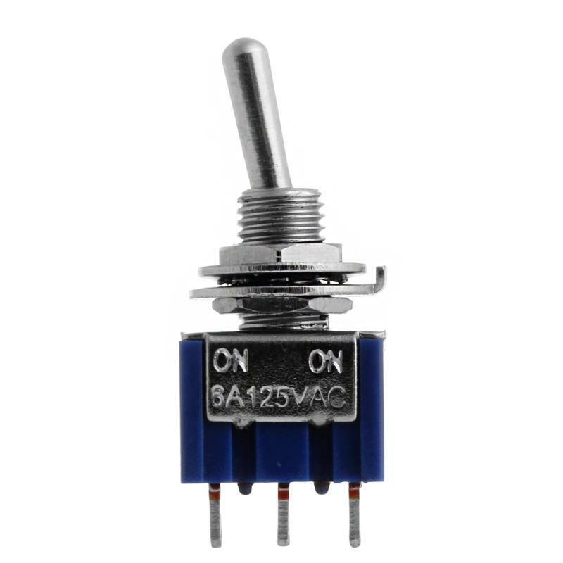Rocker Momentary Switch On-On 3-Pin 2-Position SPDT Toggle Switch with Metal Bat