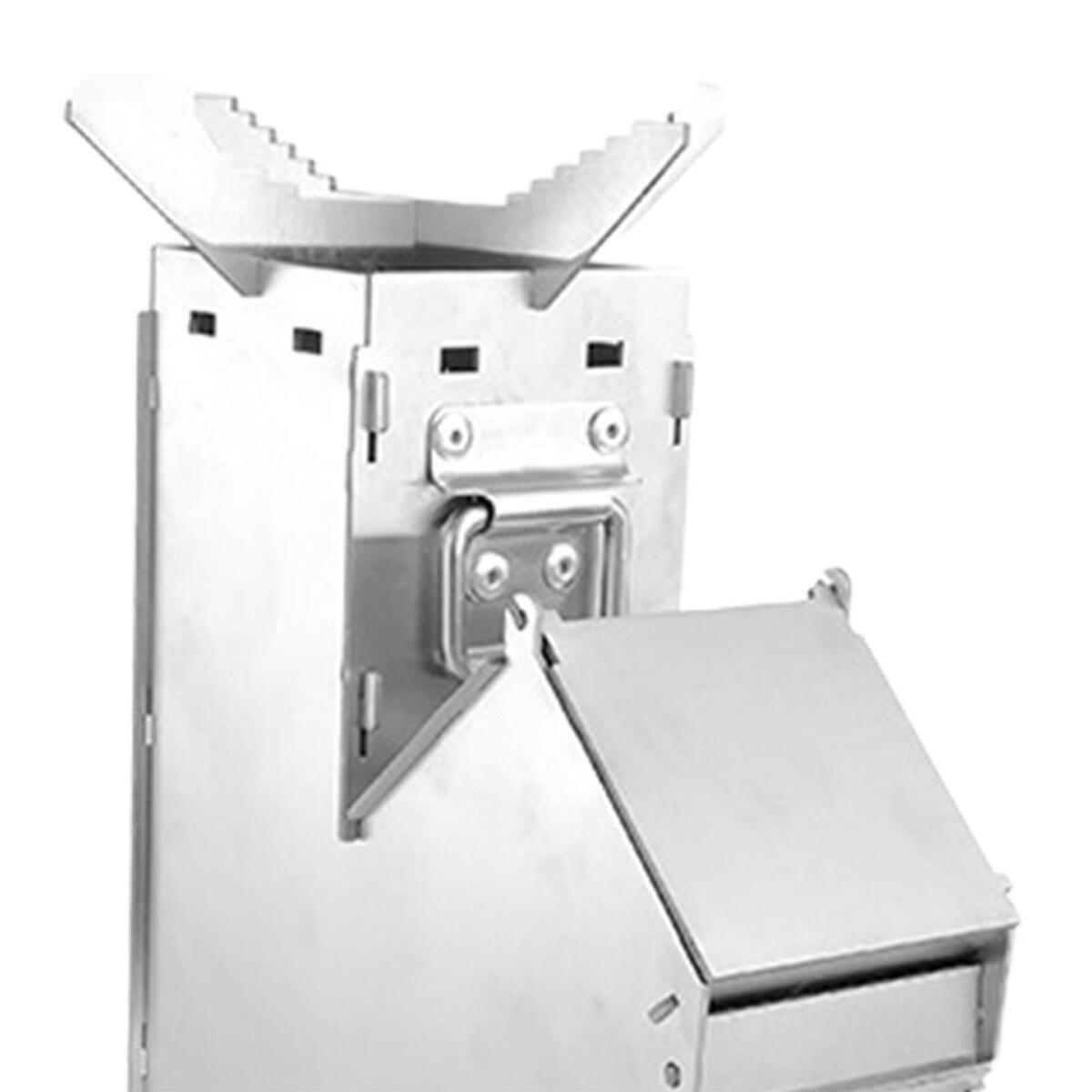 Stainless Steel Camping Rocket Stove Burner Fuel Chamber  Stoves for