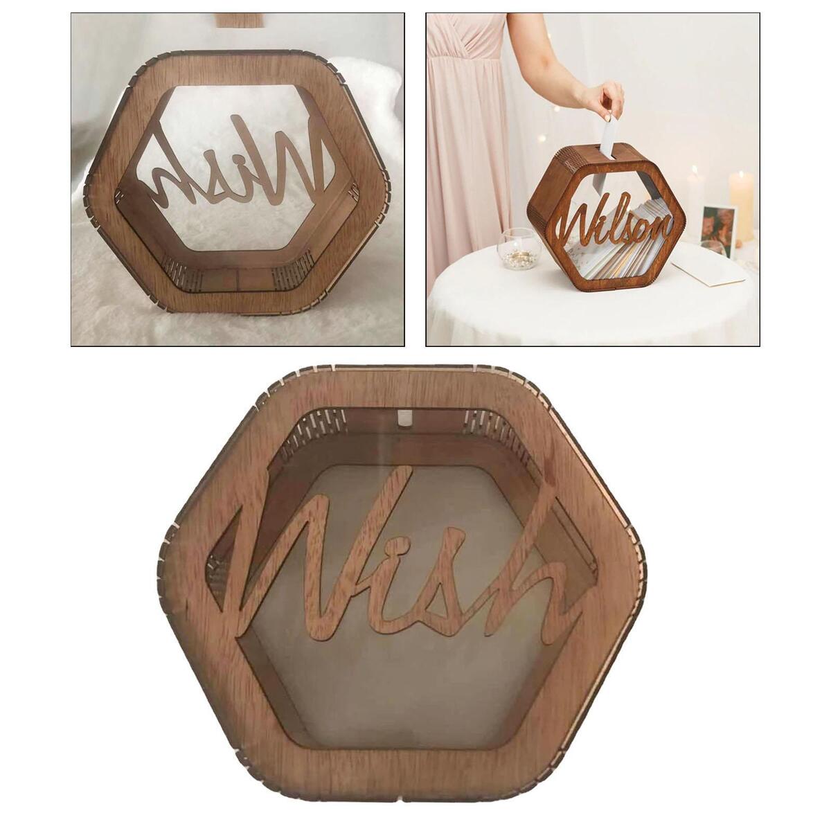 Box Wooden for Wedding Reception Wishing  Gifts Post Box