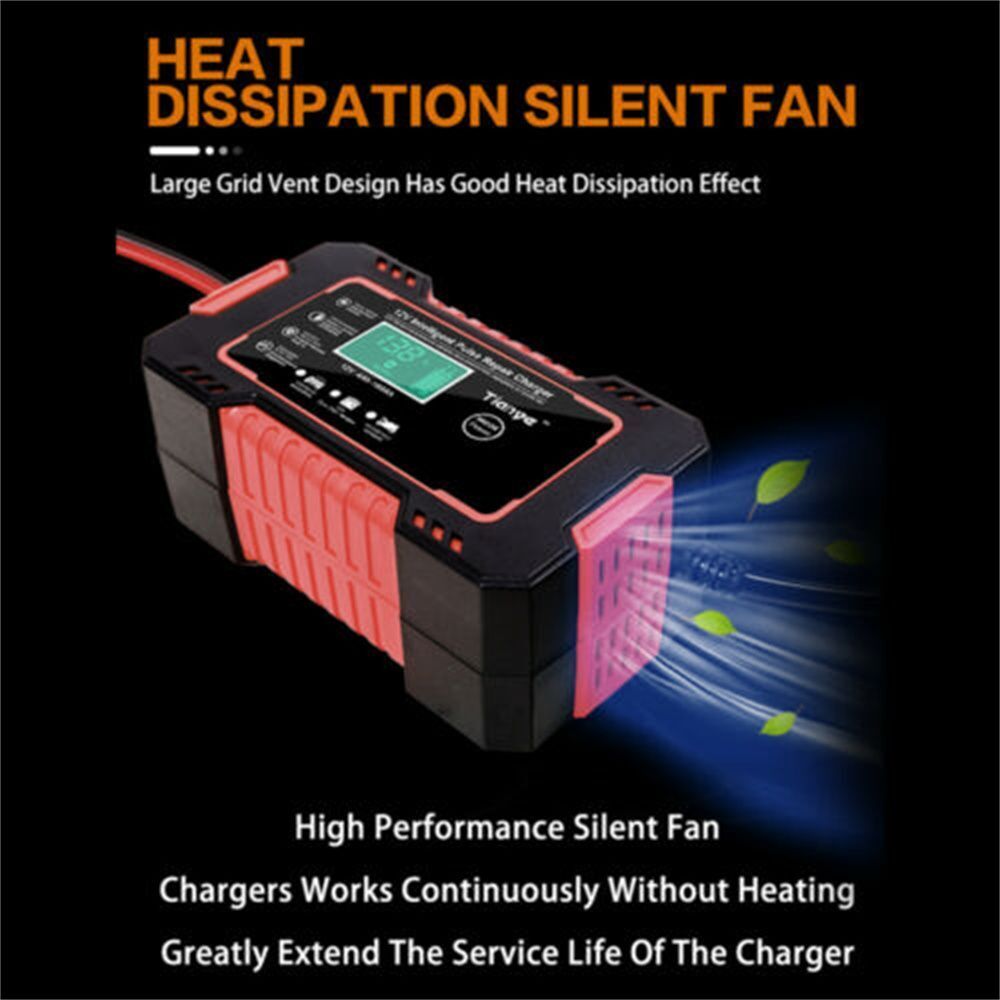 AGM/GEL Fast Charging Automatic Jump Starter Pulse Repair Car Battery Charger