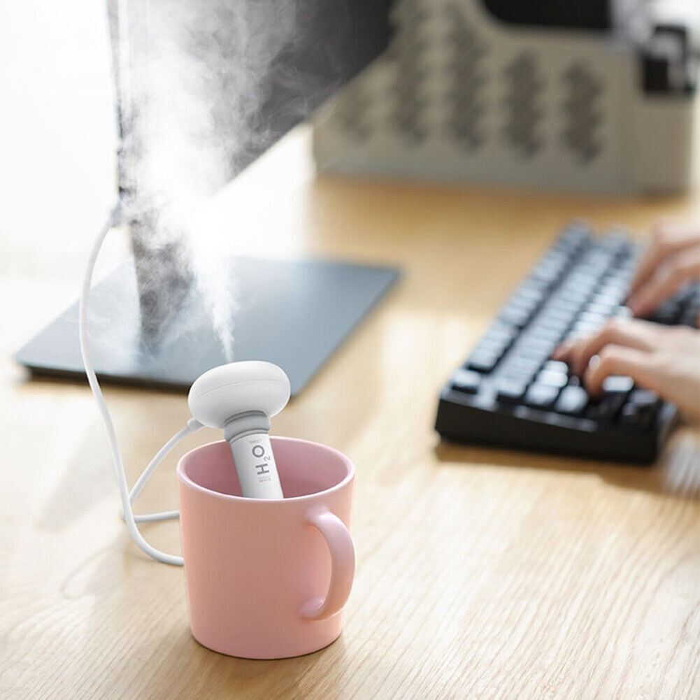 USB Portable Air Humidifier Bottle Aroma Diffuser Mini Humidifier w/ Light