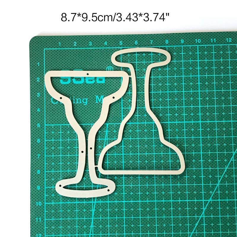 Wine Cup Shaker Cutting Dies Stencil Scrapbooking DIY Album Stamp Paper Card