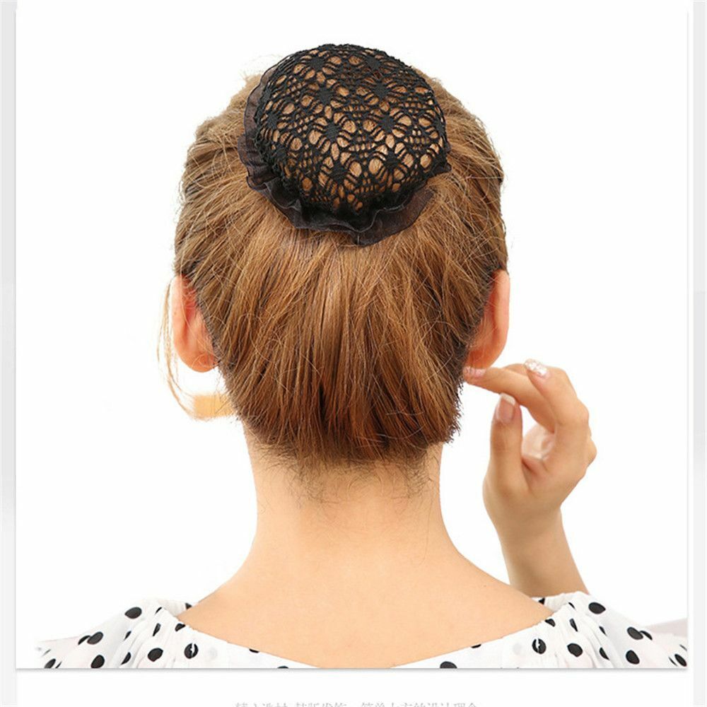 Fashion Elastic Lace Edge Ballet Snood Bun Cover Wig Net Invisible Hair Nets