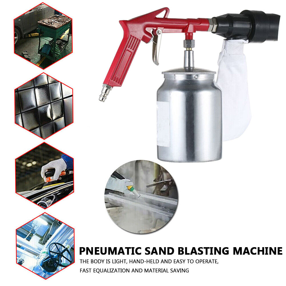 Pneumatic Sandblaster Spray Gun Anti-rust Sand Blasting Power Tools Kit