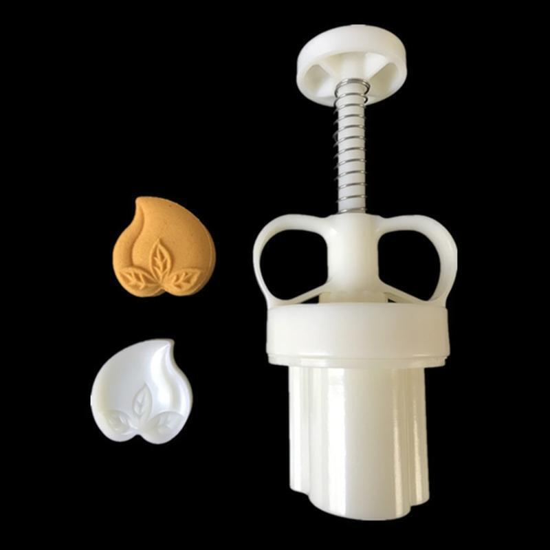 30g Peach Cookie Stamps Thickness Adjustable Moon Cake Mold Hand Press Cutter