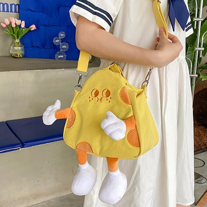 Canvas Shoulder Bag Wear-Resistant Crossbody Bags for Girls Travel Shopping