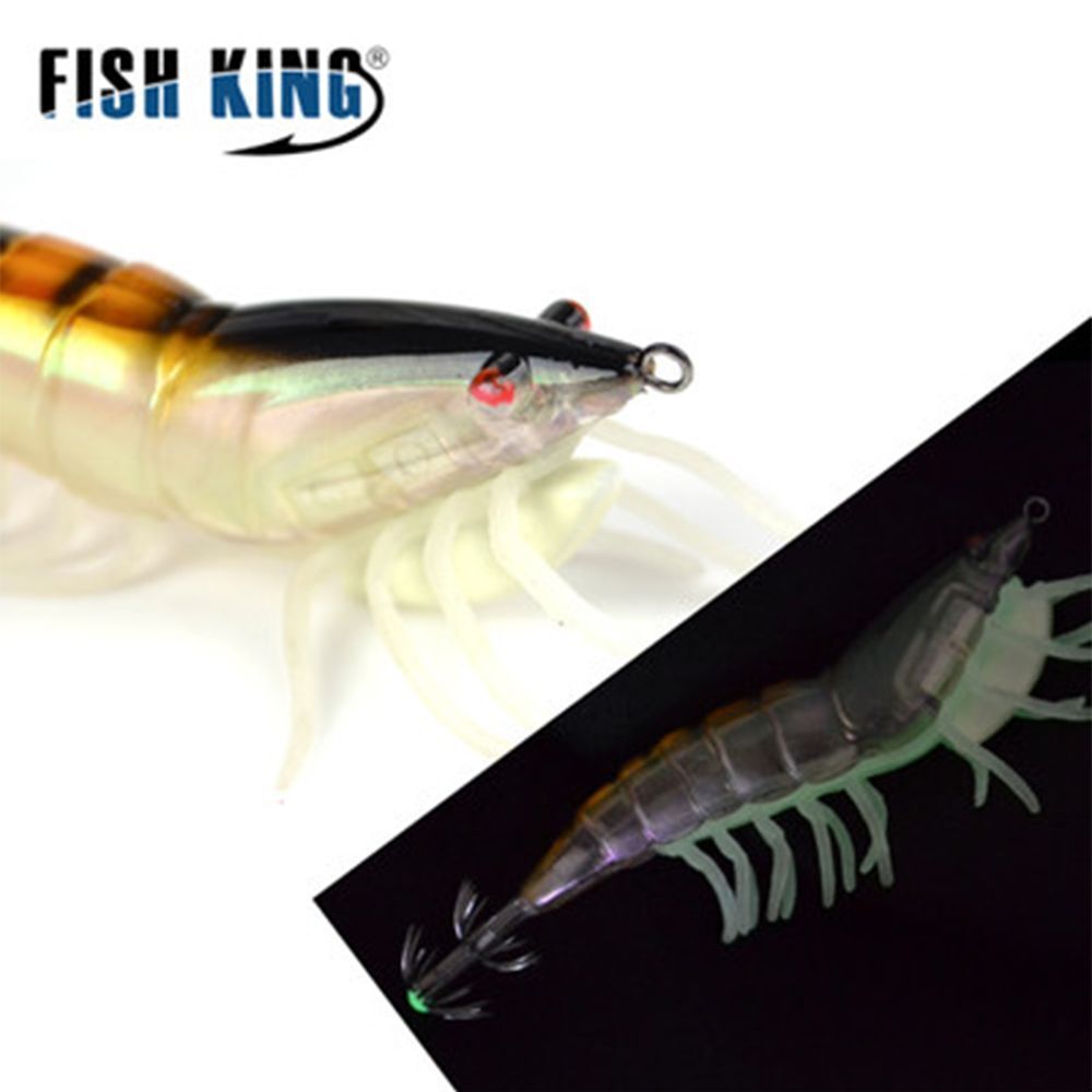 Soft foot Lead Sinker Wood Shrimp Lures Octopus Bait Fishing Tackle Squid Hook