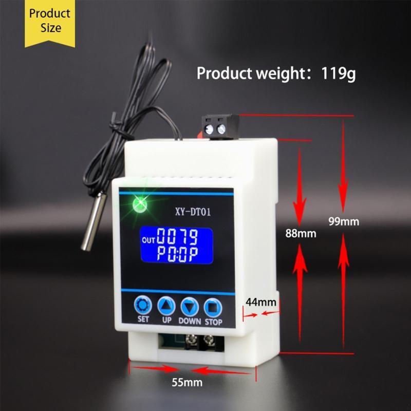 Rail Type Digital Temperature Controller Thermostat Controller 220V 30A 35mm