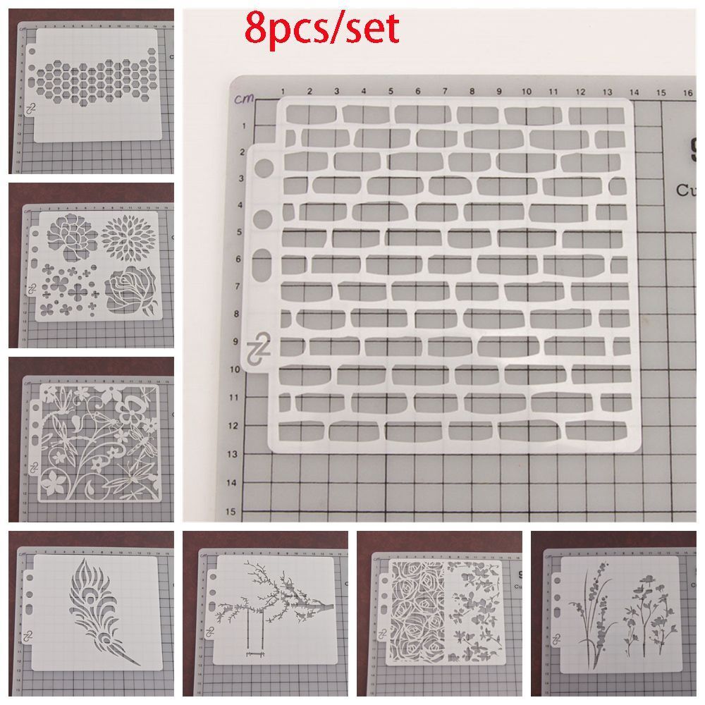 Craft Stamp Embossing Painting template Flower Layering Stencils Scrapbooking