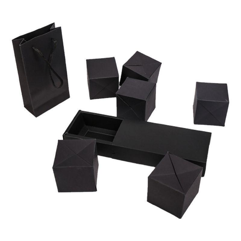 Black Pops Up Explosion Box DIY Gift Box Photo Album Scrapbook Jump Present Book