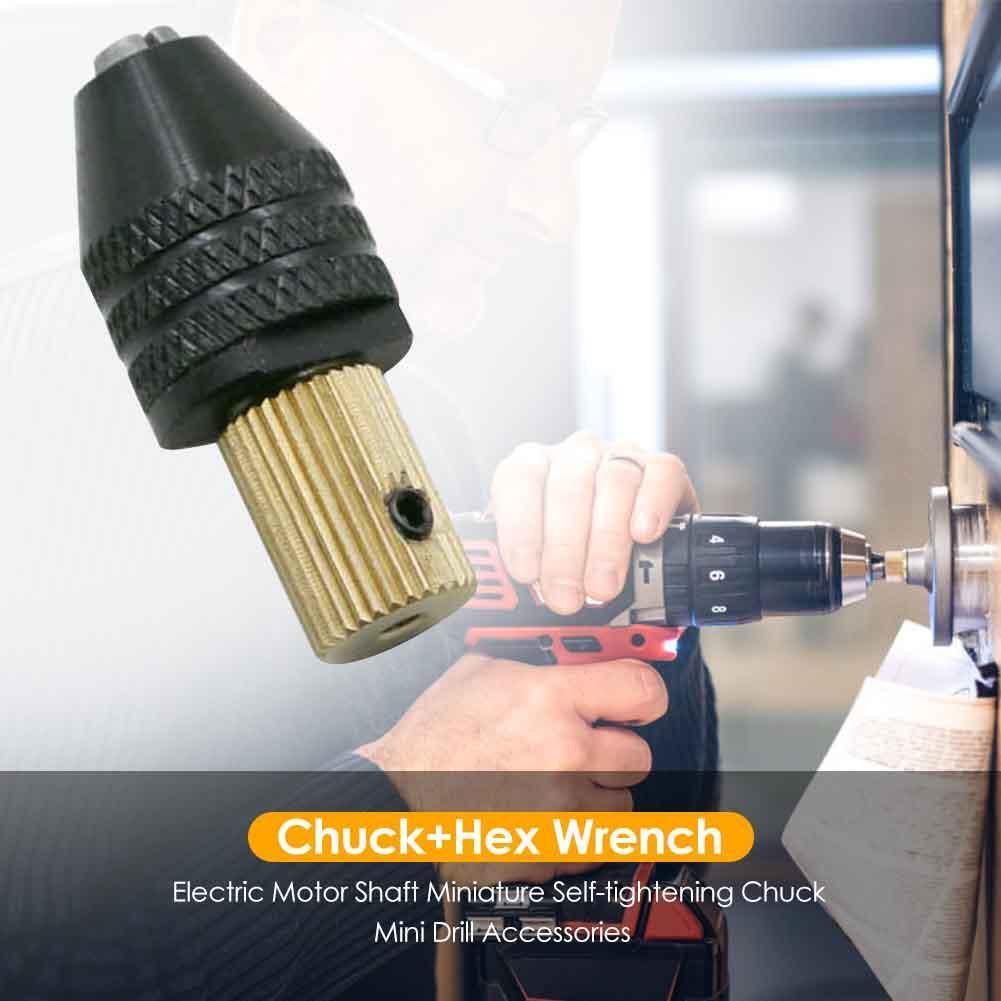 Electric Motor Shaft Self-tightening Chuck Mini Drill Accessories (3.17mm)