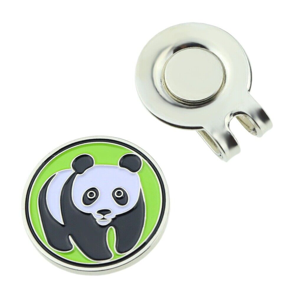 Cute Stylish Green Pande Pattern Design Hat Clip & Magnetic Golf Ball Marker