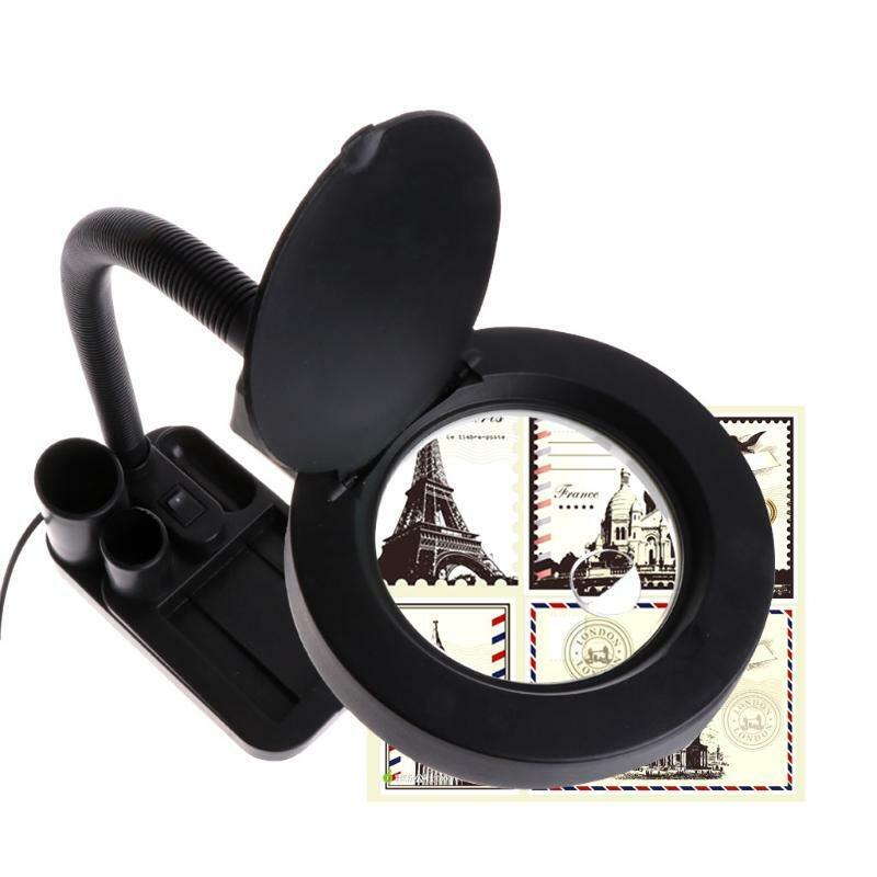 5X 10X Magnifier Magnifying Glass Desk Lamp Repair Tools With 40 LED Lighting