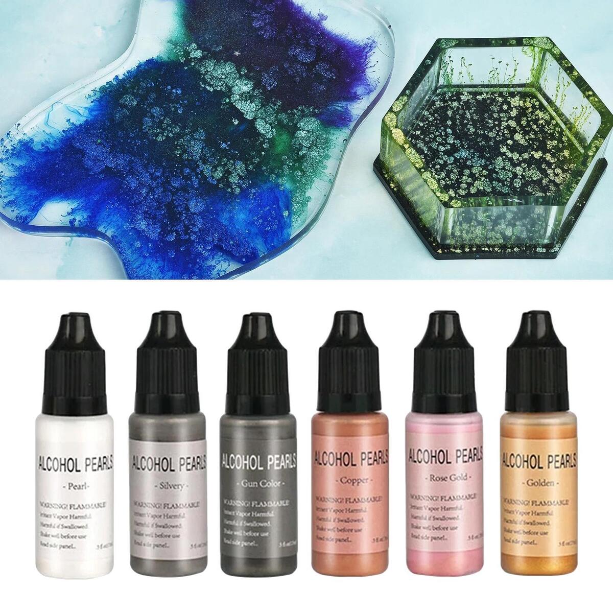 Epoxy Paint Stones Canvas Pigment based Paint Acrylic  Bottles Ink